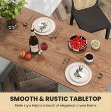 COSTWAY Bar Table, Counter Height Dining Table With  Storage Drawer & Cabinet, Modern Pub Table And Chairs For Small Spaces, Kitchen, Dining Room,Grey - Grey - View 3