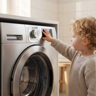 Baby Proof & Pet Proof Knob Covers - Transparent Washer Dryer Dial Protector, Universal Easy Safety Guard For 4cm Flat & 5cm Lever Knobs, Child Lock Dustproof Cover