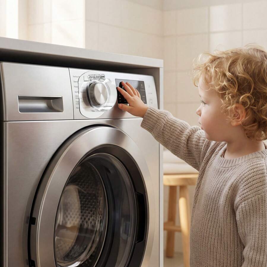 Baby Proof & Pet Proof Knob Covers - Transparent Washer Dryer Dial Protector, Universal Easy Safety Guard For 4cm Flat & 5cm Lever Knobs, Child Lock Dustproof Cover - Multicolor - View 1