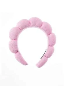 3/1pc Spa Headband And Wrist Band Set, Puffy Sponge Headband, Moisture Resistant Wrist Band, Cloud Headband, Suitable For Girls' Face Washing, Makeup And Skin Care Use, Powder Puff Makeup Headband, Facial Makeup Hair Band, Facial Mask, Skin Care - Multicolor - View 16