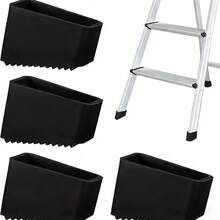 2pcs/4pcs Heavy-Duty Anti Slip Ladder Bench Feet Suitable For Telescopic Ladders - Replaceable Anti Slip Hat With Textured Tread, Durable Plastic Anti Slip Design At The Tip, Suitable For Indoor And Outdoor Use, Stable Fit, Fiberglass Ladder - Multicolor - View 2