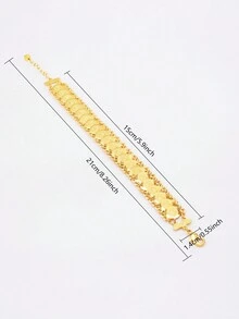 Gold Coin Shaped Bracelet/Bangle, Suitable For Men And Women, Exquisite Gift - C - View 6