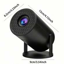 1pc 1080P Supported Mini Portable Projector - 180° Flexible Adjustable Angle & Instant Quick Focus, Supports WiFi Bluetooth Wireless Screen Mirroring - Compatible With IOS/Android/Windows Devices, Includes Remote Control For Home Theater, Outdoor Camping, Airbnb, And Smartphones/USB/Devices - Black - View 12