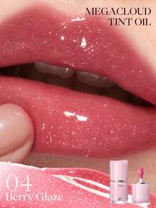 JOOCYEE MEGACLOUD TINT OIL Fermented Color Tinting Oil, Mirror-Like Glossy Lip Gloss, Non-Stick, Waterproof Lipstick, Nude Color, Moisturizing Lip Balm For Autumn/Winter - #04 Berry Glaze - 查看 2