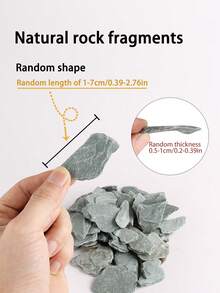 1 件 200 克/400 克 1-7 厘米随机长度和形状天然岩石切片、微景观装饰、楼梯石，适用于 DIY 微型场景、玻璃容器、水族馆 - 彩色 - 查看 3