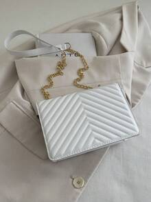 Women's Handbag, Tote Bag, Shoulder Bag, V-Shaped Bag, High-End Bag, Tassel Bag, Suitable For Holiday, Office Lady & Student, Black - White - View 8