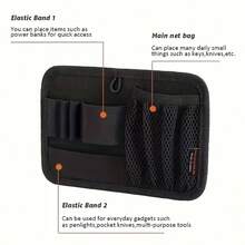 Tactical Adhesive Board Outdoor EDC Divided Mesh Bag, Magic Hook Backboard, Adhesive Vest Backpack Expansion Kit - Multicolor - View 7