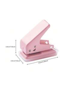 1pc 6mm Round Hole Mini Single Hole Punch, Non-Slip Detachable Base, Suitable For Scrapbooking, Handmade, Albums, Paper Cards, Back To School, School Supplies, Office Desk Accessories, Stationery, Handicrafts - Multicolor - View 3