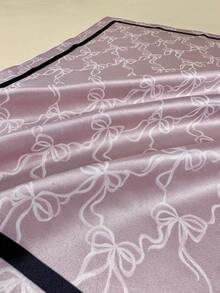 1 chiếc khăn choàng cổ in hình bướm lãng mạn dành cho nữ, khăn quàng cổ bằng satin thanh lịch, phụ kiện tóc. - Bụi hồng - Xem 4