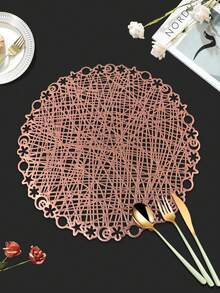 1/4/6pcs Star & Moon Woven Placemats, Suitable For Dining Table Decor, Party Tablecloth, Holiday Event - Multicolor - View 8