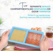 ZIP STANDING Silicone Freezer Trays With Lid,1-Cup Soup Freezer Container Large Ice Cube Molds With Reinforced Steel Ring Top For Freezing Soup Sauce Broth Leftovers Oven Dishwasher -(2-Pack): Home &Amp; Kitchen - Màu 4 - Xem 4