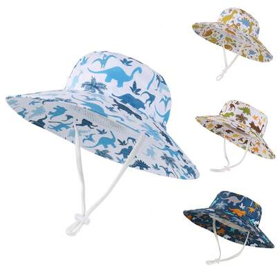 婴儿遮阳帽，可爱宽檐夏季渔夫帽（男婴款），防晒帽（女婴款）