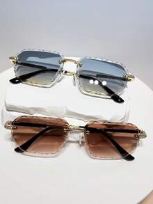 1pc Geometric Retro Pattern Bohemian Frameless Glasses, Fashionable & Versatile For Driving, Party, Camping, Beach, Suitable For Various Occasions, Y2K Elegant Western & Style For Summer Beach Vacation,Outdoor,Travel - A - View 23