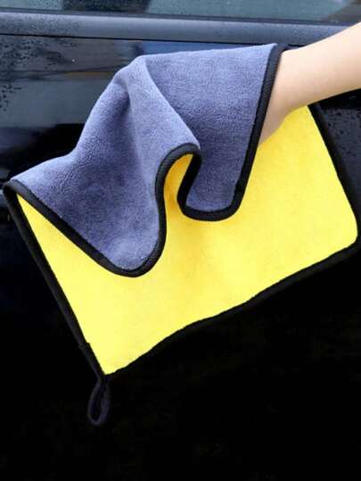 超大超柔软超细纤维汽车清洁布，加厚速干，适用于擦拭车窗和镜子，双层布，可用于洗车、家居清洁和宠物擦干。