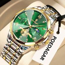 POEDAGAR Luxury Original Men Watch Waterproof Luminous Chronograph Man Wristwatch Stainless Steel Quartz Top Men's Watches Reloj - 金色 - 查看 17
