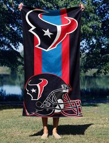 Houston Texans  Zone Read Beach Towel 30 X 60 Inches, 4 Of 7Unique Basketball Team Designs, Fun Patterns, Suitable For Women, Pool Trips, And Showers. 312g Beach Towel, Unisex. High-Quality Absorbent Fabric, Suitable For All Seasons, Soft To The Touch, Durable. Quick-Drying, An Essential Item For Summer Beaches, Pools, And Sand Baths. H5161, A Vacation Must-Have. - Image Color - View 1
