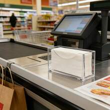 Acrylic Napkin Holder For Table, Clear Disposable Towel Dispenser For Bathroom Sink Side, Waterproof Tissue Box For Home Kitchen Restaurant Hotel - Transparent - View 6