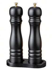 6英寸木制黑胡椒研磨器，手动研磨器，适用于胡椒粒、胡椒片、粗海盐，陶瓷研磨芯，厨房配件 - 彩色 - 查看 5