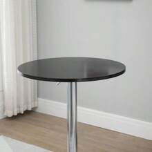 Round Bar Table, Height-Adjustable, Swiveling, In Black Steel, Ø61 X 70-97 Cm