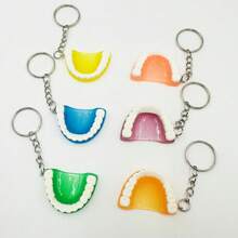 Chaveiro com pingente de dente falso realista, novidade criativa de 2026, chaveiro personalizado para bolsa, pingente em formato de dente, chaveiro antiestresse, acessório da moda, versátil para uso diário, presente, vários estilos disponíveis, design detalhado esculpido, presente ideal para feriados, aniversários e muito mais. - Multicolorido - Ver 2