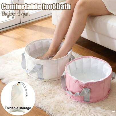 Foldable Foot Bath Bag/Foot Bath Bucket, Portable Foot Bath Device For Home Use, Thickened Heat Preservation And Steaming Foot Bath Bucket, Suitable For Travel And Business Trips.