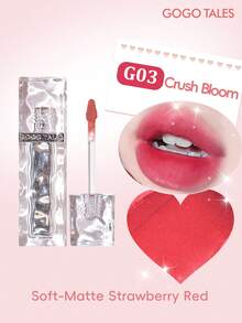 GOGO TALES 冰爽唇泥，哑光唇釉，柔滑水润，持久显色，不沾杯不晕染，柔雾腮红唇釉，适合所有肤色，学生适用，GOGOTALES - G03 Crush Bloom - 查看 1