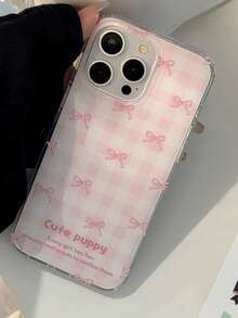 1个粉色格子防震全包手机壳保护套，兼容 11/12/13/14/15/16/17/Pro Max - 粉色 - 查看 3