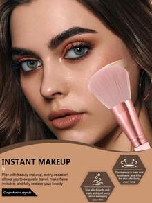 36PCS Makeup Tools Set Including:15PCS Makeup Brush Set+1pc Multi-Functional Zipper Toiletry And Cosmetic Bag Waterproof+4PCS Makeup Sponges+4PCS Mini Makeup Sponges+4PCS Triangle Powder Puffs+4PCS Mini Air Cushion Powder Puffs+1pc Hairband+2PCS Hand Bowl Strap+1pc Facial Cleansing Sponges - Pink - View 5