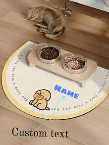 1Pc Personalized Dog Mat - Custom Dog Food Mat With Pet Name - Anti-Slip Personalized Dog Placemat - Custom Dog Bowl Mat - Waterproof Pet Mat - Perfect Holiday Pet Gift - Christmas / Birthday / New Year Personalized Pet Gift Cat - Multicolor - View 6