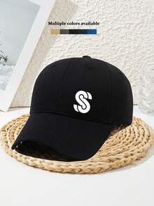 1pc Unisex Wide Brim Stylish Personalized Outdoor Sports Copper Buckle Adjustable Beach Solid Color Casual Street Polyester Patchwork Soft Top Rigid Brim Baseball Cap, Spring/Summer/Autumn/Winter - Multicolor - View 8