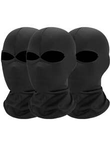 1个/多个 男女通用纯色拉法帽滑雪面罩，防风防紫外线户外运动头套，适合骑行、徒步旅行