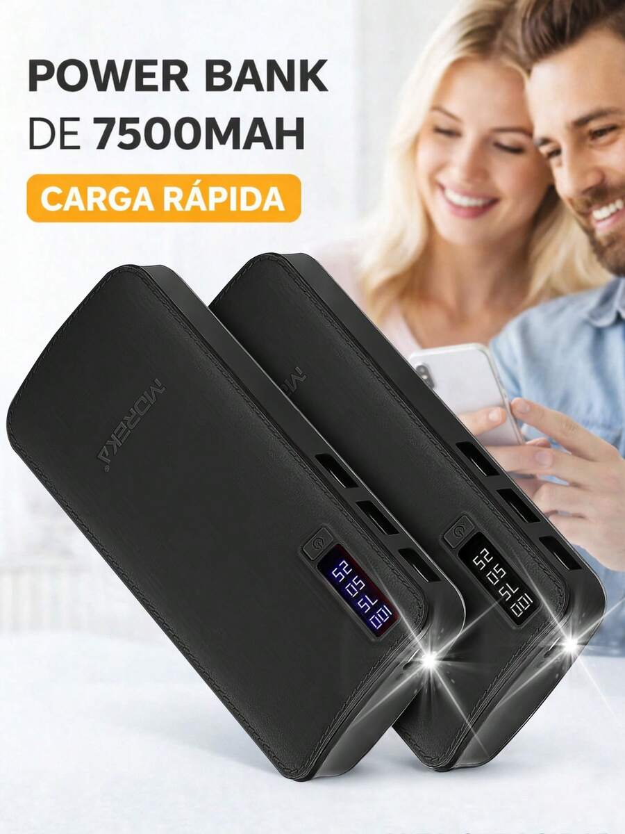 Batería portátil adecuada para vacaciones de verano, viajes al aire libre/camping y respaldo de energía de emergencia para móviles. Un regalo ideal para familiares, amigos y cumpleaños. Cargador portátil con indicador de energía. - Negro - Ver 1