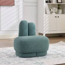 Sillas de sala de estar - Verde + Tela + Espuma + Madera contrachapada + Madera maciza + Espuma - Ver 2