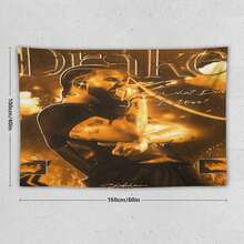 1PC Music Drake Album Printed Decorative Tapestry, Suitable For University Dormitories, Living Rooms, Home Decors, Music Parties, Valentine's Day, Wall Blankets, Ideal Fan Gifts - 1PC - View 13