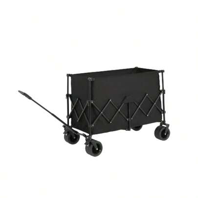Beach Cart, 220 Lb Folding Cart With Large Wheels, Heavy-Duty 300 Liter Folding Utility Garden Basket With Large Wheels, All-Terrain Beach Cart And Drink Holder. Blake