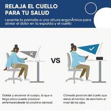 Soporte Monitor, Soporte Elevador para Monitor 2 Niveles con Soporte Teléfono Soporte de Monitor para Escritorio Organizador de Almacenamiento para Monitores de Computadoras Portátiles,40968120 - Multicolor - Ver 5