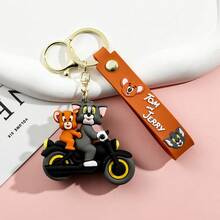 Warner Bros Fashion Tom And Jerry Keychains, Silicone Keychains, Cycling, Tom And Jerry Are Suitable Gifts For Family Members During The School Season - Multicolor - View 10