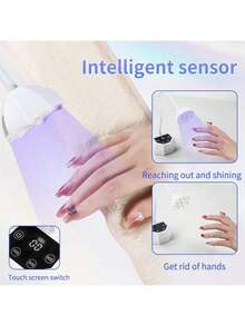 LIMEGIRL 800mAh UV/LED Nail Lamp, USB Charging, Fast-Curing U-Shaped Gel Nail Dryer, Touch Control And Automatic Sensing Features, With Three Timed Memory Functions, Suitable For Beginners, Suitable For Homes And Salons, Women's Gifts, Skin Safety - White - View 8