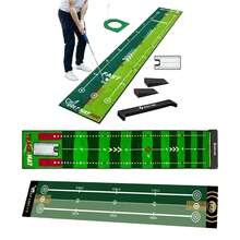 1pc Golf Putting Mat Non Slip Wear Resistant Design Comfortable Fabric For Indoor Practice - Green - View 11