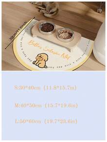 1Pc Personalized Dog Mat - Custom Dog Food Mat With Pet Name - Anti-Slip Personalized Dog Placemat - Custom Dog Bowl Mat - Waterproof Pet Mat - Perfect Holiday Pet Gift - Christmas / Birthday / New Year Personalized Pet Gift Cat - Multicolor - View 2