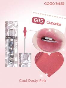 GOGO TALES 冰爽唇泥，哑光唇釉，柔滑水润，持久显色，不沾杯不晕染，柔雾腮红唇釉，适合所有肤色，学生适用，GOGOTALES - G05 Cupcake - 查看 1