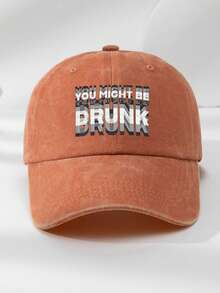 1顶女士可调节尺寸“YOU MIGHT BE”字母印花户外休闲时尚遮阳帽，复古街头风格，适合日常佩戴，四季皆宜 - MIGHT BE - 查看 5