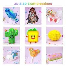 24 Colors Fuse Bead Kit DIY Handmade Keychain Gift, 2.6mm Fuse Beads With Pegboard, Ironing Paper, Chain, Accessories, New Year & Birthday Present - Multicolor - View 4