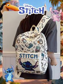 Disney 1 件官方授权 | 史迪奇图案背包，史迪奇印花大容量书包，带笔记本电脑隔层 | 休闲背包 | 运动包 | 卡通背包 | 旅行背包 | 书包，完美适用于女性/女孩/学生/青少年/毕业生，适合日常使用、郊游、旅行、购物和返校。 - 彩色 - 查看 7
