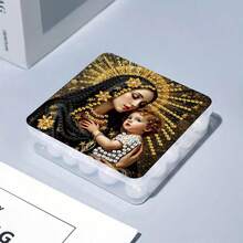 1pc/15pcs DIY Diamond Painting Kit, Moon & Sun Design, Special Shape Rhinestone Gems Transparent Memo Box, Suitable For Home Decor, Office Supplies, Crafts, Holiday Gifts - Multicolor - View 26