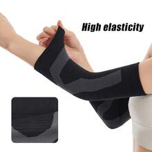 1pc Compression Elbow Sleeve, Elbow Support Brace For Basketball, Tennis And Sports Fitness Exercises - Black - View 5