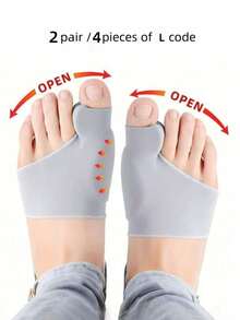 2pcs Gel Pads: Nighttime & Home Foot Care Tool - Unisex - Hand Wash Only - Suitable For Runners - Easy To Wear - Made Of Lycra (Spandex) Material - Grey - View 13