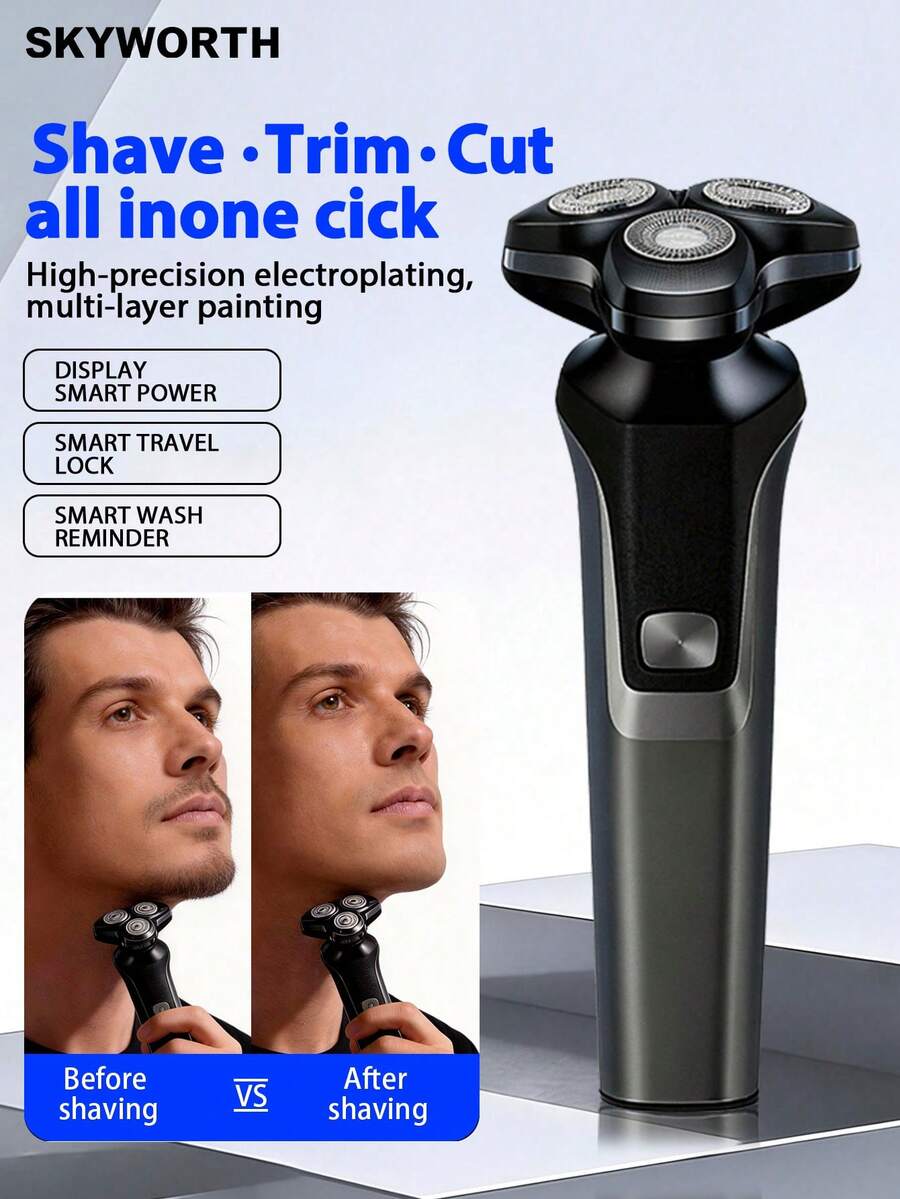 Electric Shaver, Large Capacity Battery, IPX7 Waterproof, Suitable For Both Wet And Dry Use, A Top Choice For Birthday And Graduation Gifts. Shaver, Electric Shaver, Razor, Men's Shaver, Professional Shaver, Electric Razor.