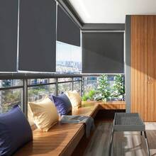 Outdoor Roller Blind, Vertical Blind, Balcony Roller Blind, Outdoor Sun Protection For Terrace, Anthracite - Anthracite - View 6
