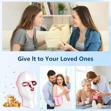 Aedwdpe LED Facial Mask With Vibrant Light - Home Beauty Tool, Perfect Gift For Wife Friends Family On Holidays - 紅眼掛脖 - 查看 7
